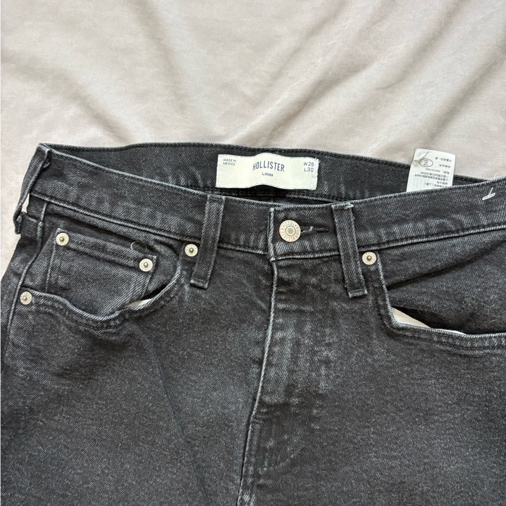 Hollister Charcoal Loose Fit Jeans - Picture 3 of 9